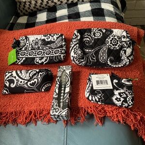 Vera Bradley’s Midnight Paisley Black & White Five-Piece Set - All are Brand New